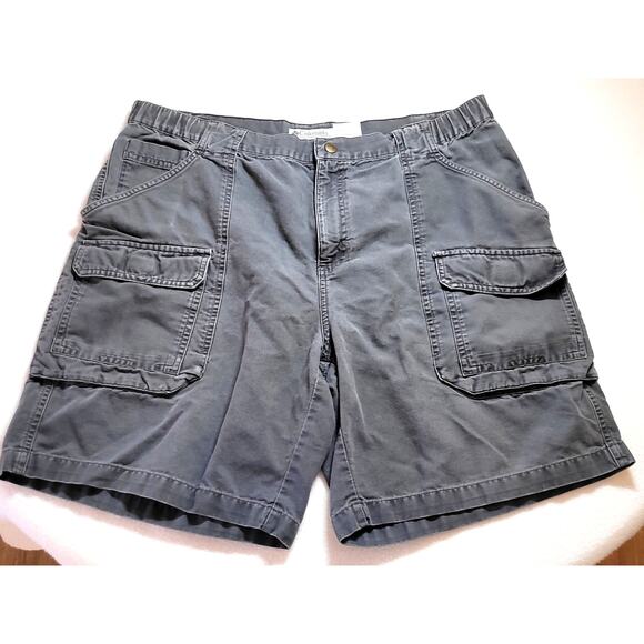 Columbia Sportswear Men's Cargo Shorts Sz L 38W Dark Grey Cotton 7 Pockets Gorp - Picture 1 of 7